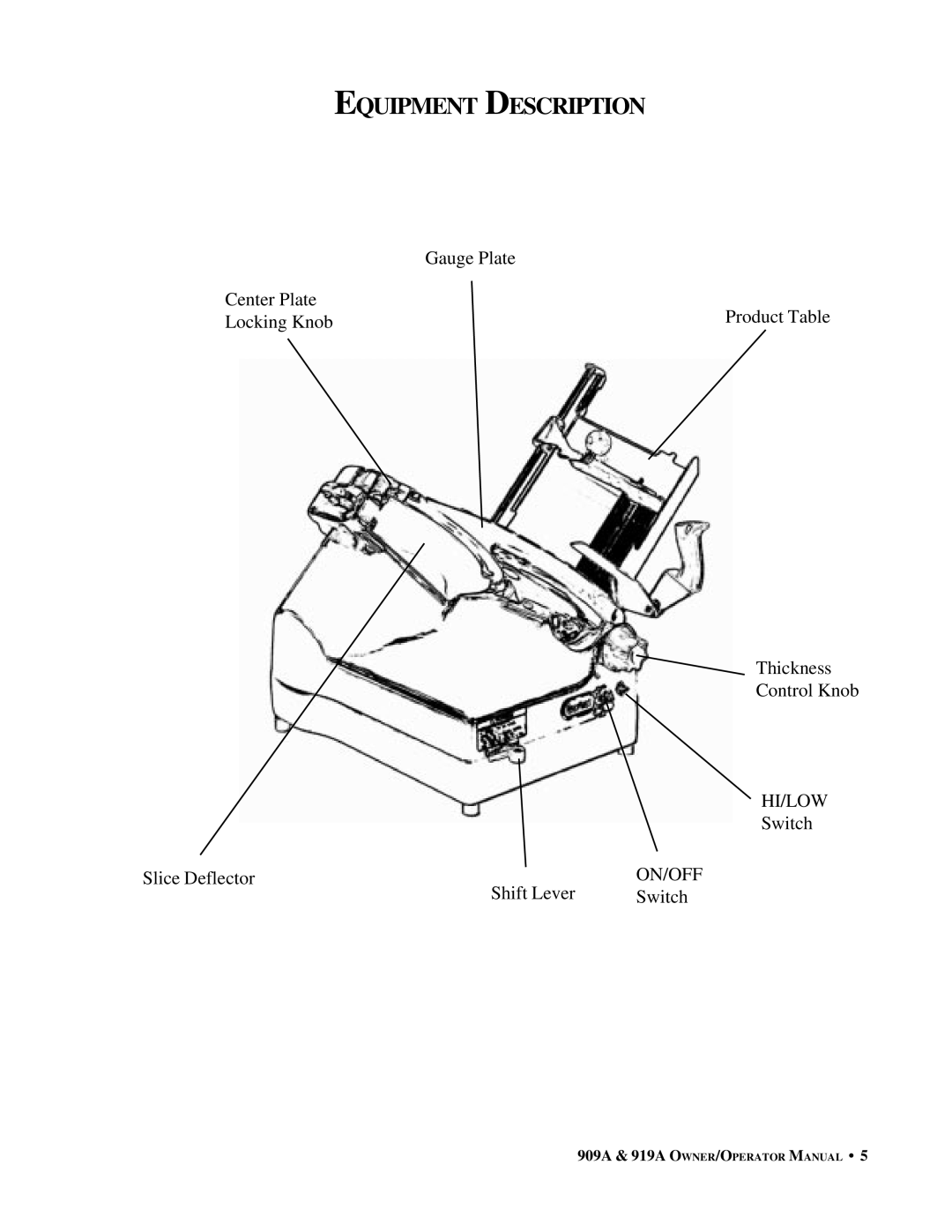 Berkel 909A, 919A important safety instructions Hi/Low 