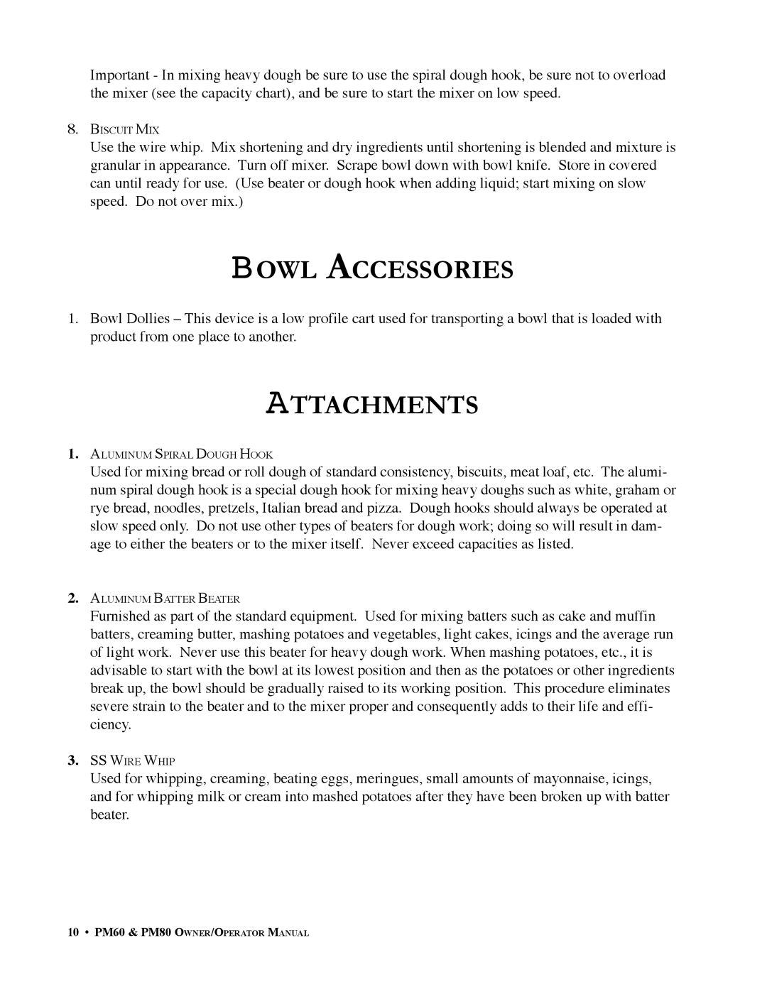 Berkel PM60, PM80 important safety instructions B2/$&&6625,6, A77$&+0176 