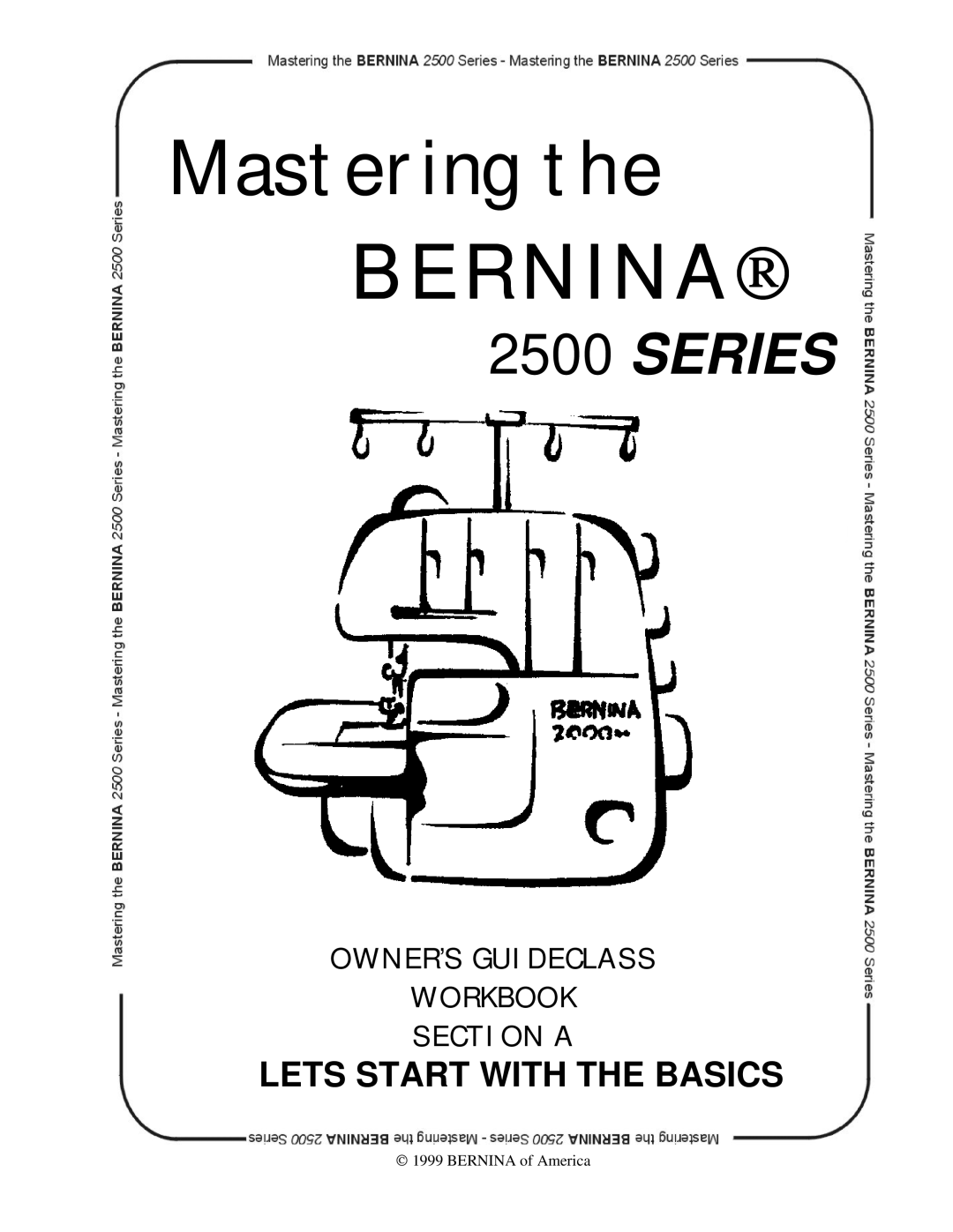 Bernina 2500 manual Bernina 