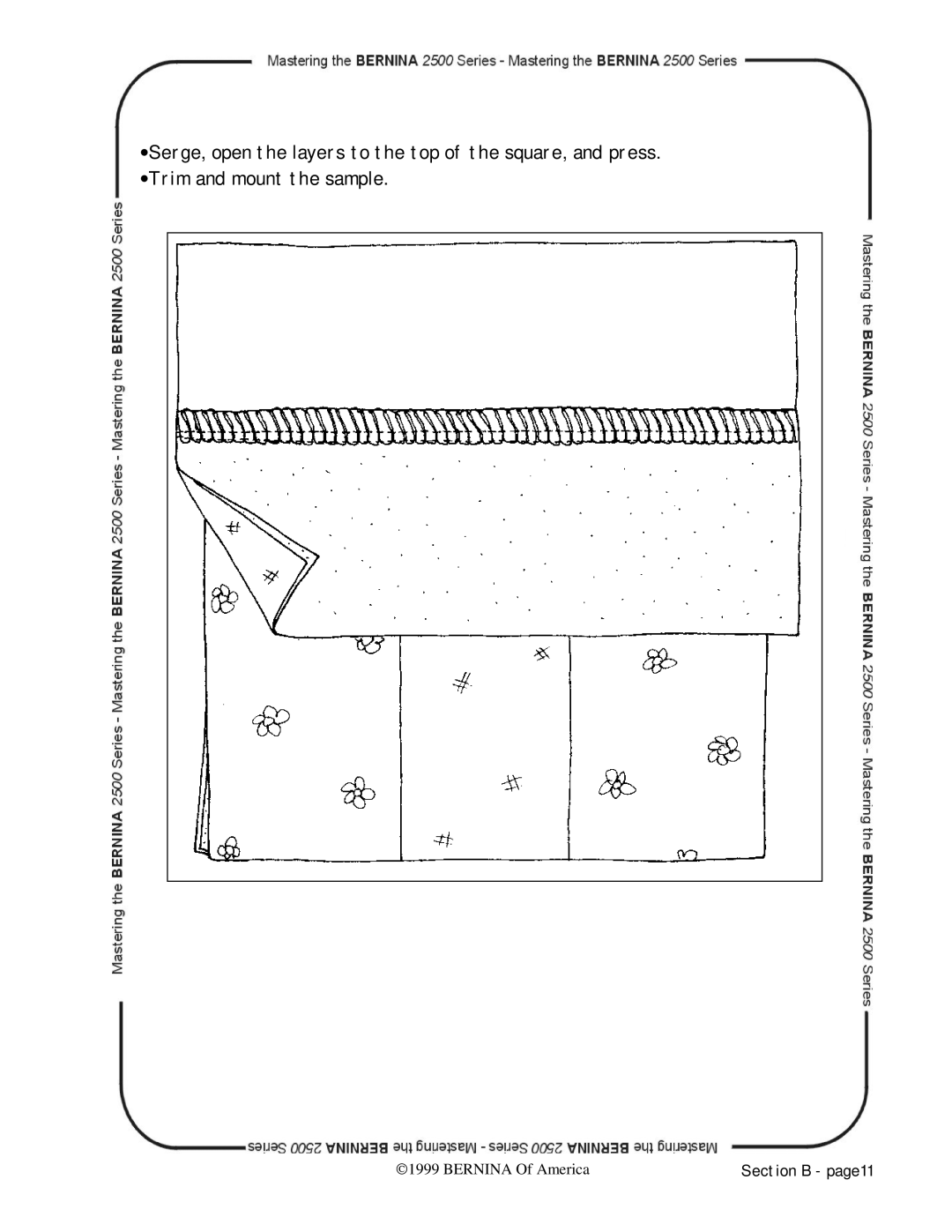 Bernina 2500 manual Section B page11 