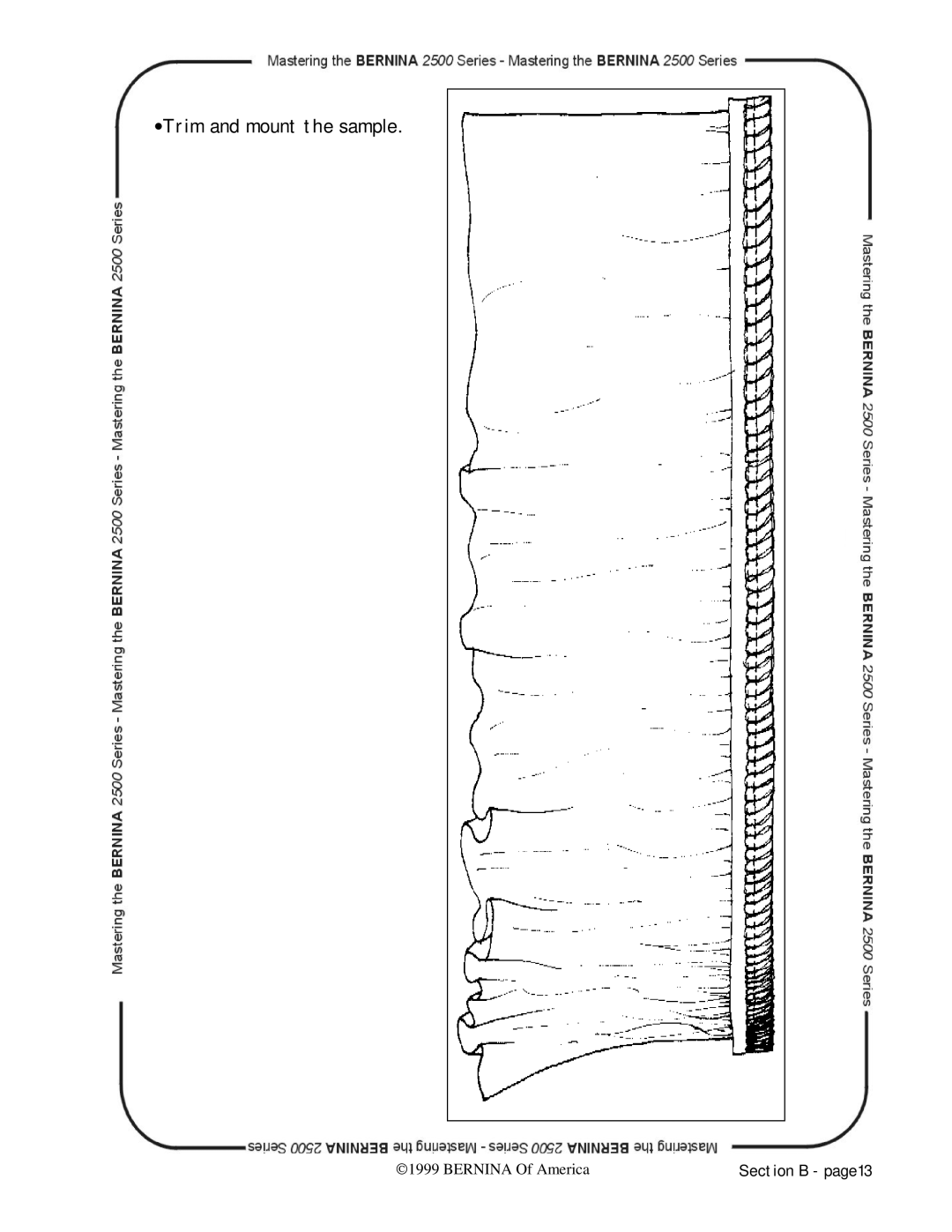 Bernina 2500 manual Section B page13 