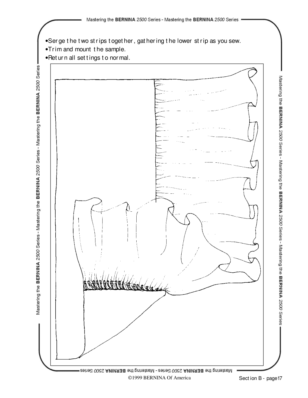 Bernina 2500 manual Section B page17 