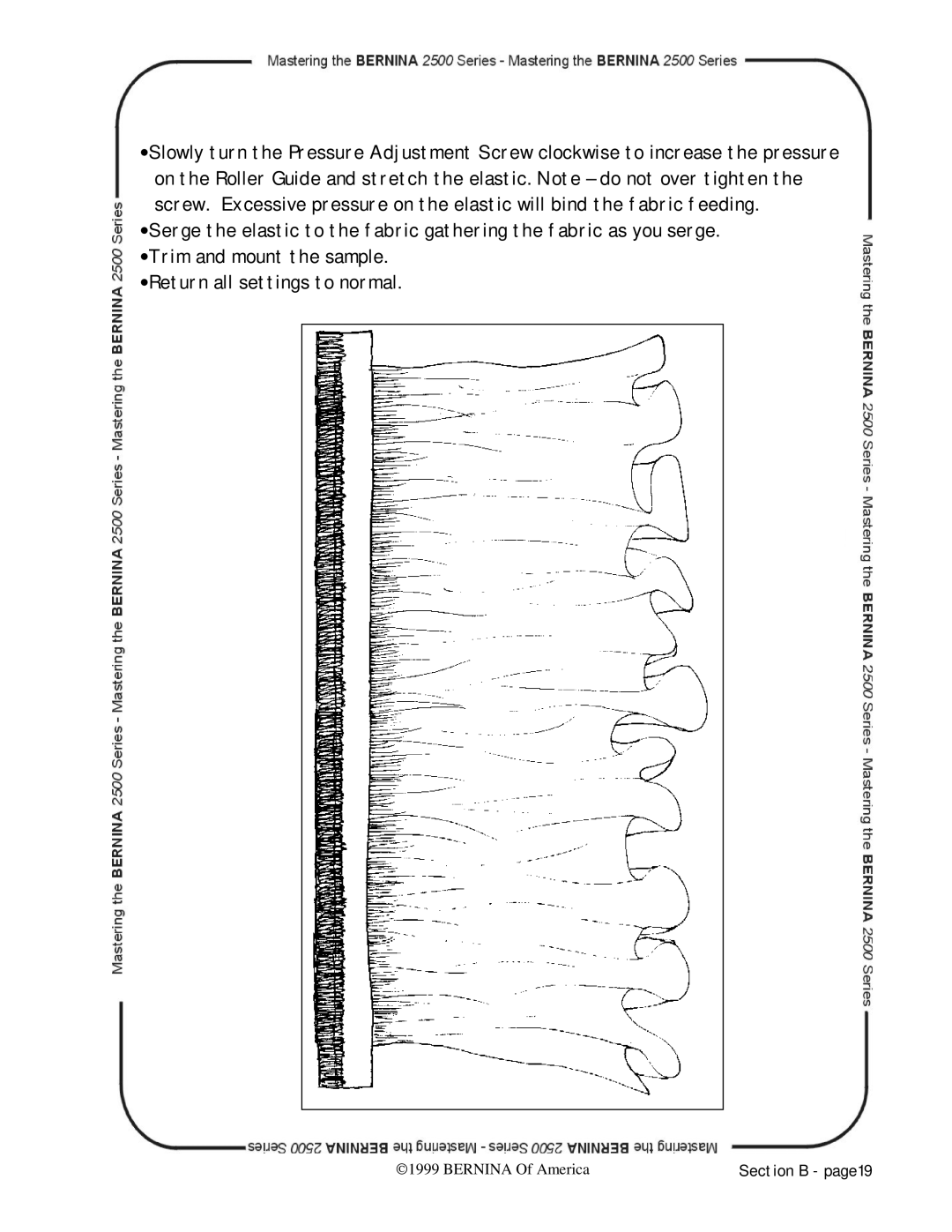 Bernina 2500 manual Section B page19 