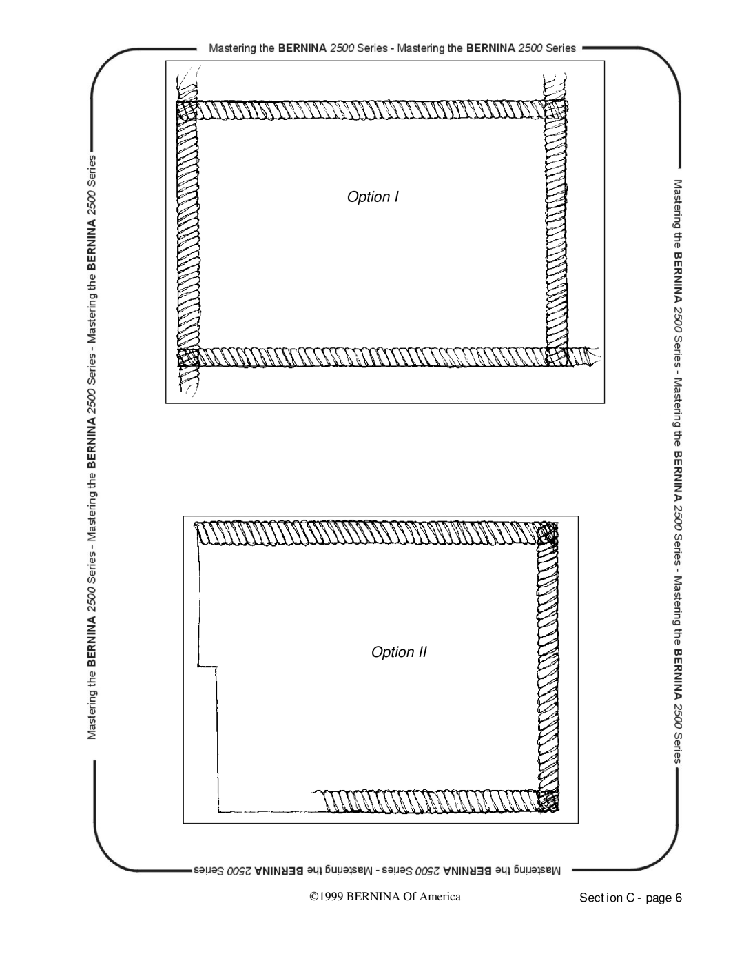 Bernina 2500 manual Option 