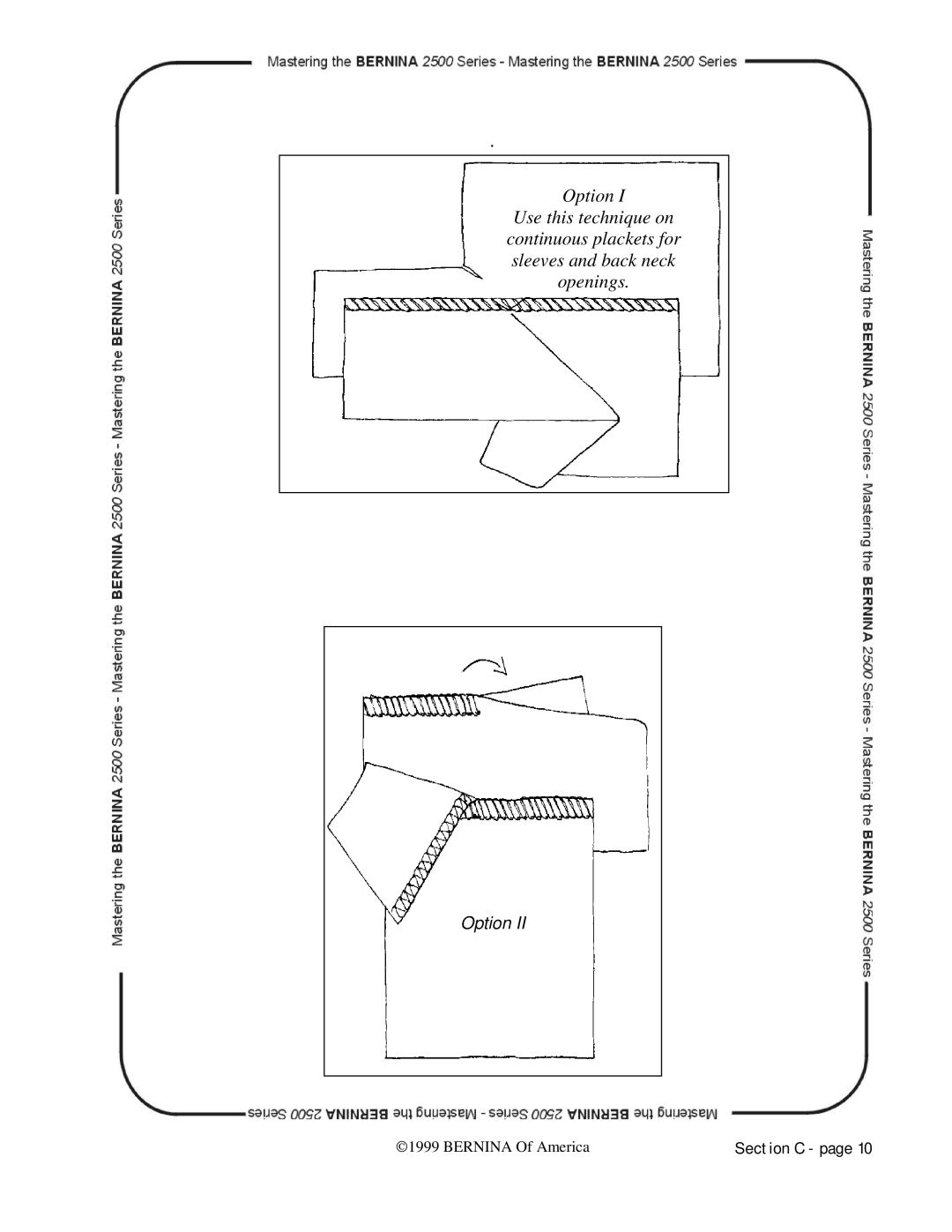 Bernina 2500 manual Option 
