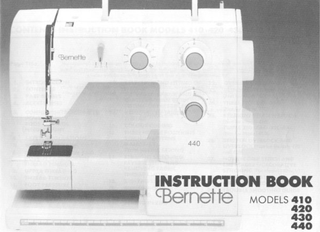 Bernina 410, 430, 420 manual 