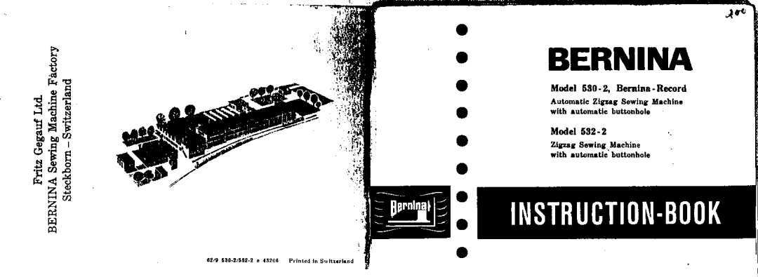 Bernina 530-2, 532-2 manual 