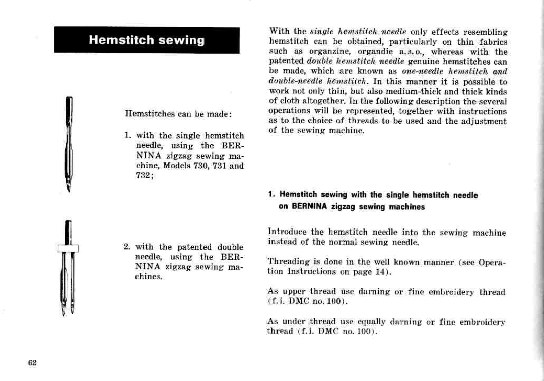 Bernina 732, 731 manual 