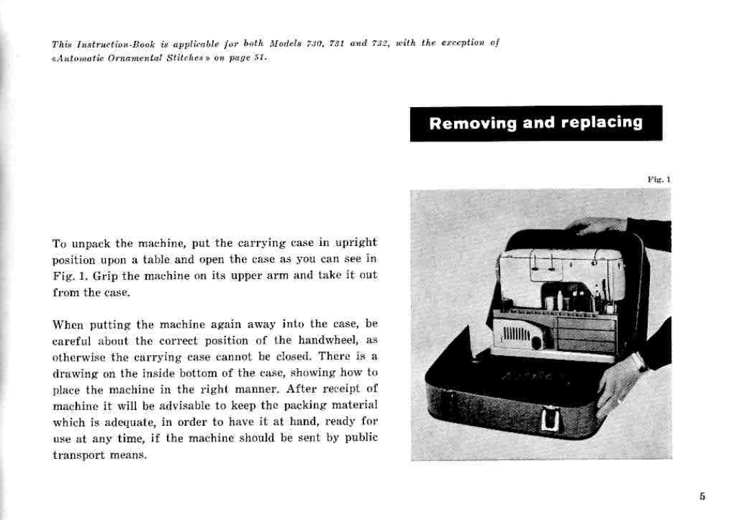 Bernina 731, 732 manual 