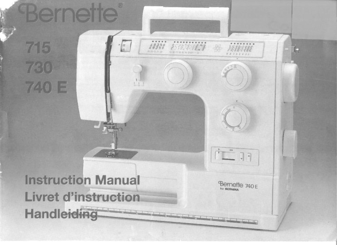 Bernina 730, 740E, 715 manual 