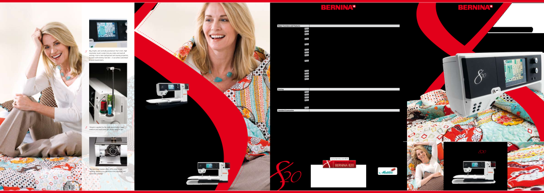 Bernina 820 user manual Tradition & Technology, Bernina, BERNINA Ultimate Sewing and Quilting, Experience it. Now 