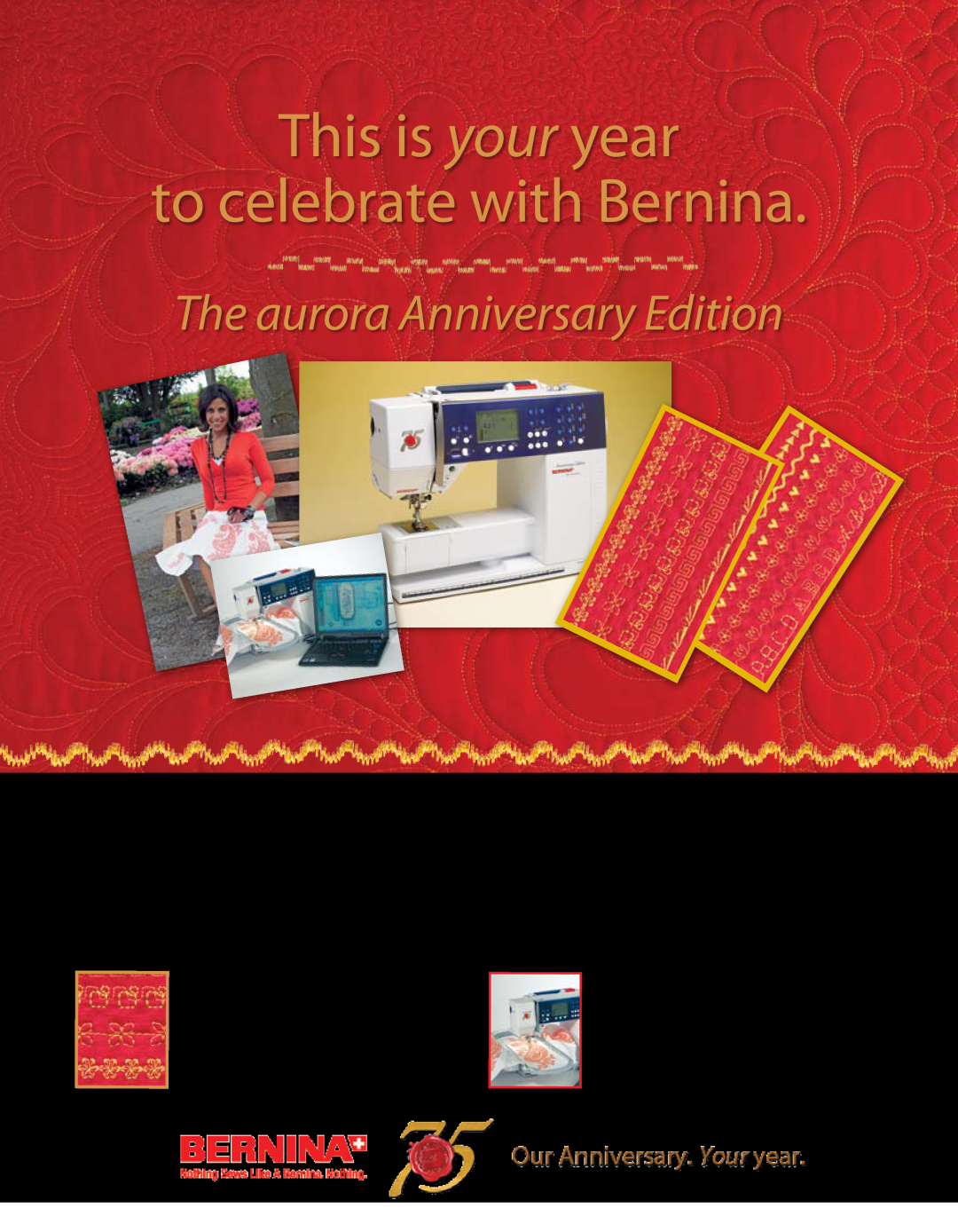 Bernina Embroidery Machine manual This is your year to celebrate with Bernina, The aurora Anniversary Edition 
