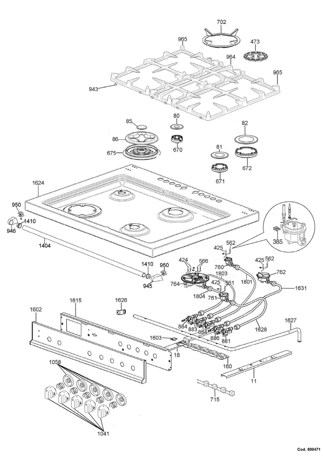 Bertazzoni A304GGVXT/002, A304GGVXE/02 manual 