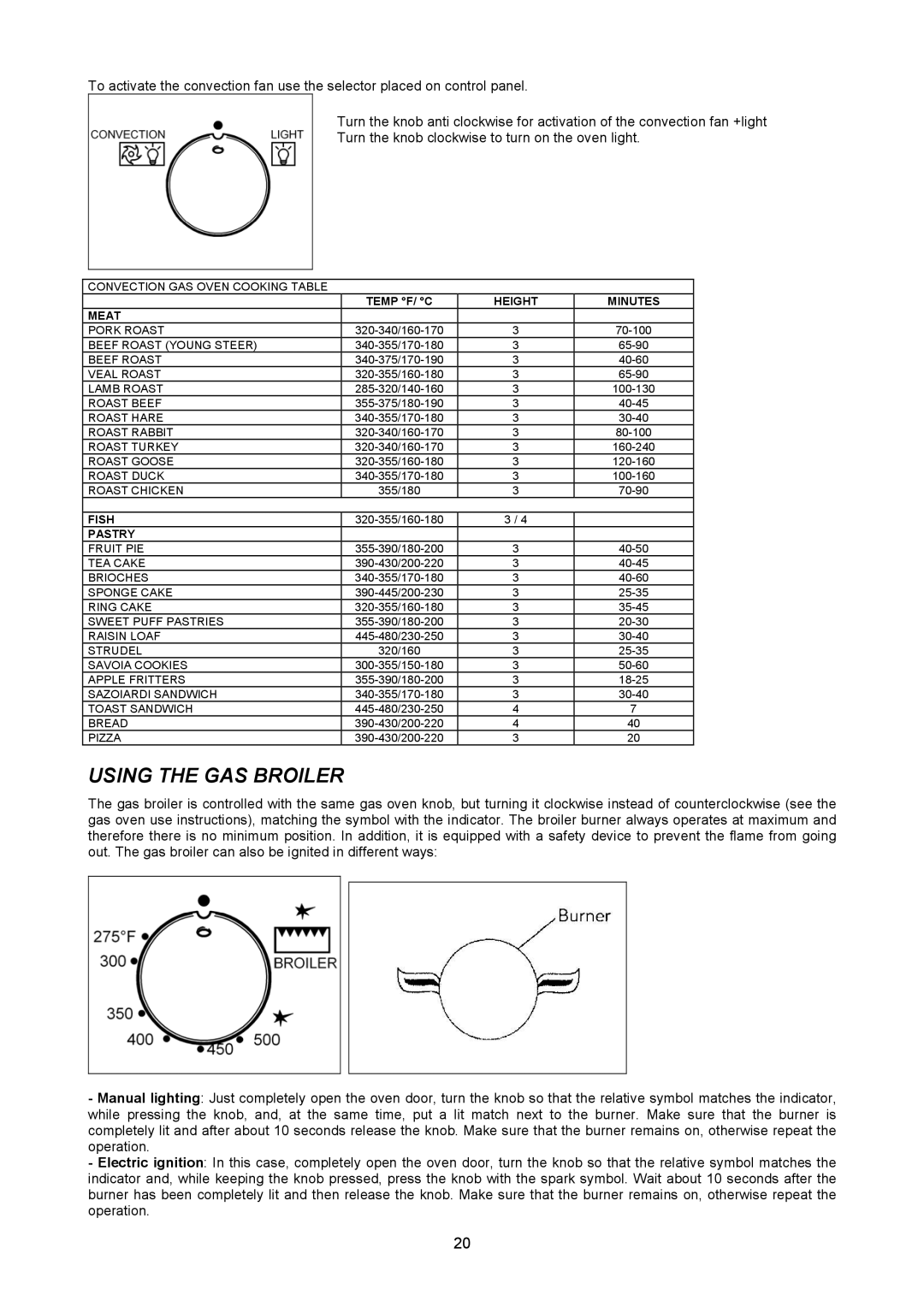 Bertazzoni H304GGVNE, H304GGVVI, H304GGVCR manual Using the GAS Broiler 