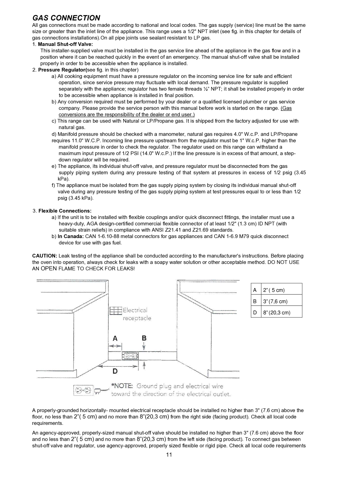 Bertazzoni H366GGVCR, H366GGVVI, H366GGVNE manual GAS Connection, Manual Shut-off Valve 