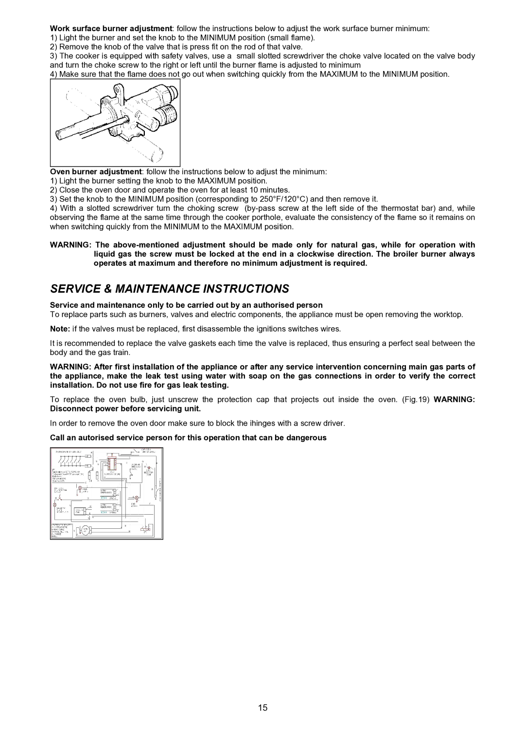 Bertazzoni H366GGVVI, H366GGVNE, H366GGVCR manual Service & Maintenance Instructions 