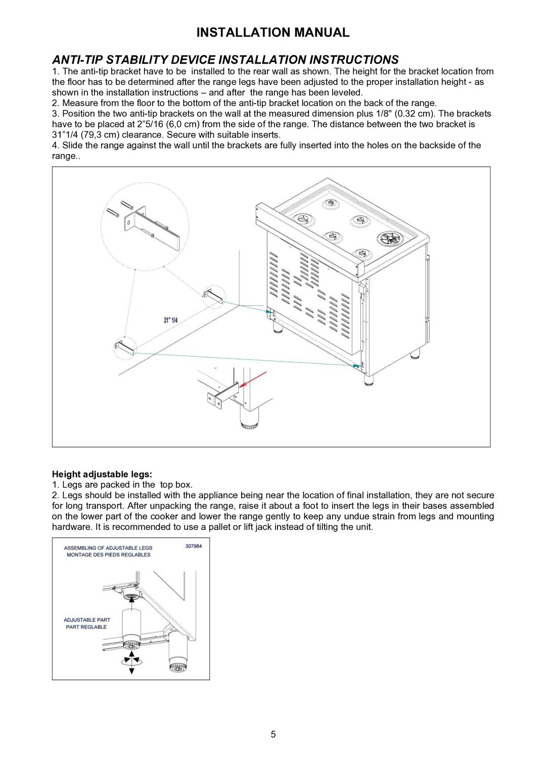 Bertazzoni H366GGVCR, H366GGVVI, H366GGVNE manual Installation Manual 