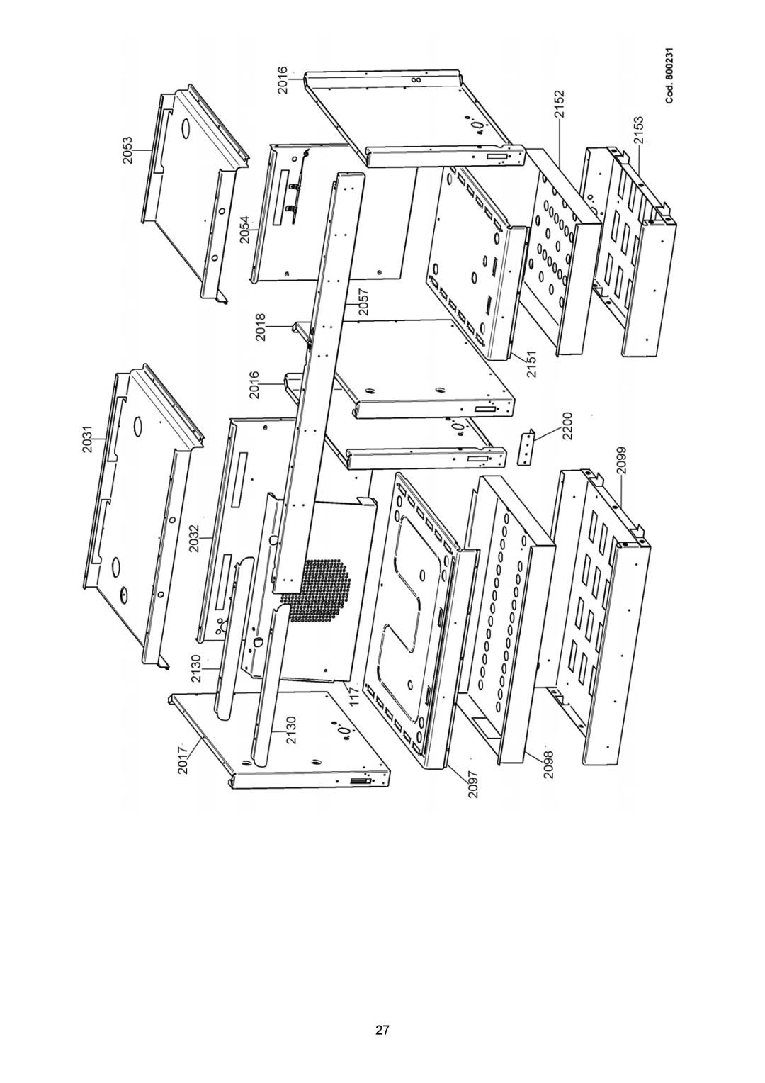 Bertazzoni H48 6G GGV NE, H48 6G GGV VI, H48 6G GGV CR dimensions 