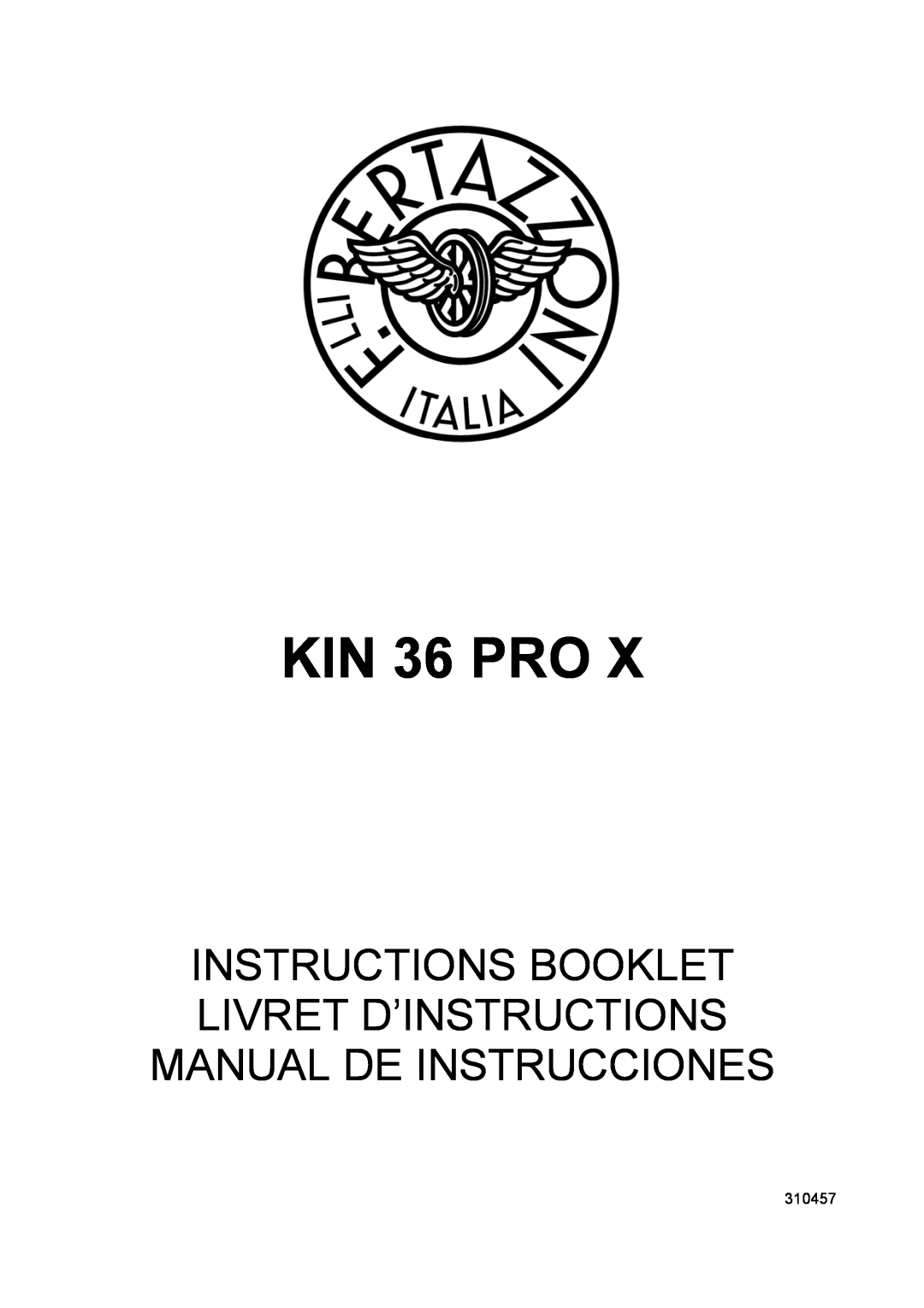 Bertazzoni KIN 36 PRO X manual 310457 