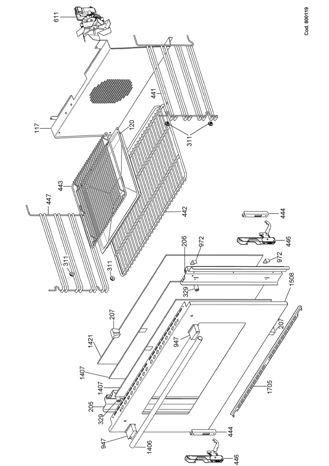 Bertazzoni X304GGVX, M7S0GTU4X(2 OR 5)A dimensions 