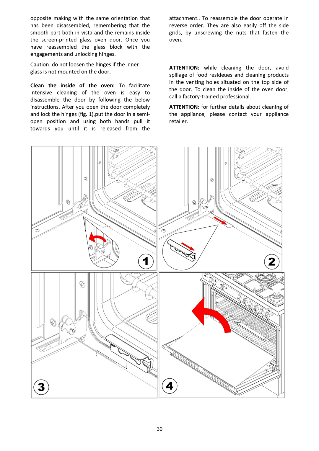 Bertazzoni MAS30 4 GAS XT, MAS30 4 GAS XE manual 