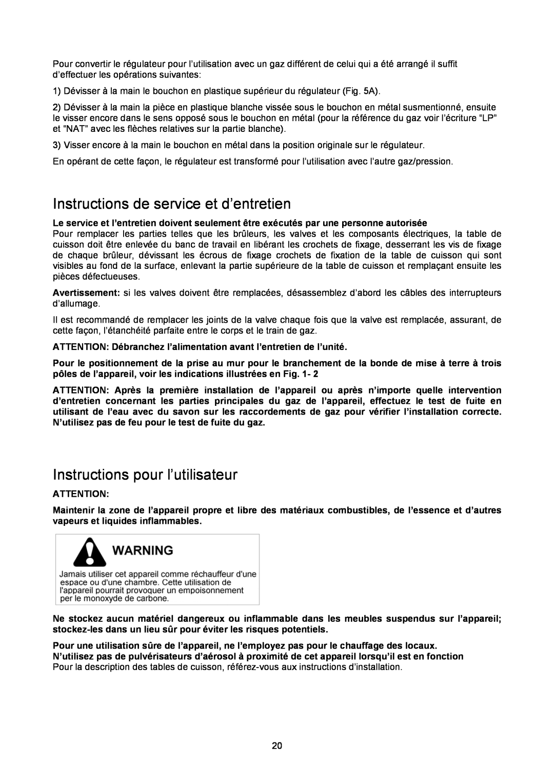 Bertazzoni P34 5 00 X dimensions Instructions de service et d’entretien, Instructions pour l’utilisateur 