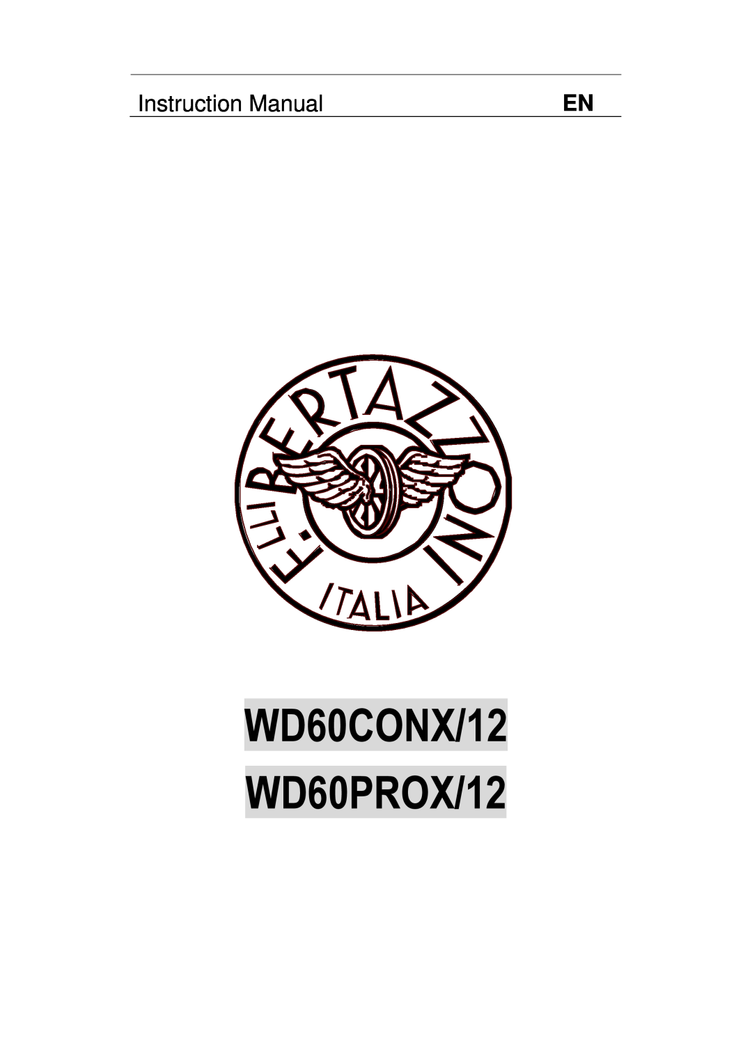 Bertazzoni instruction manual WD60CONX/12 WD60PROX/12 