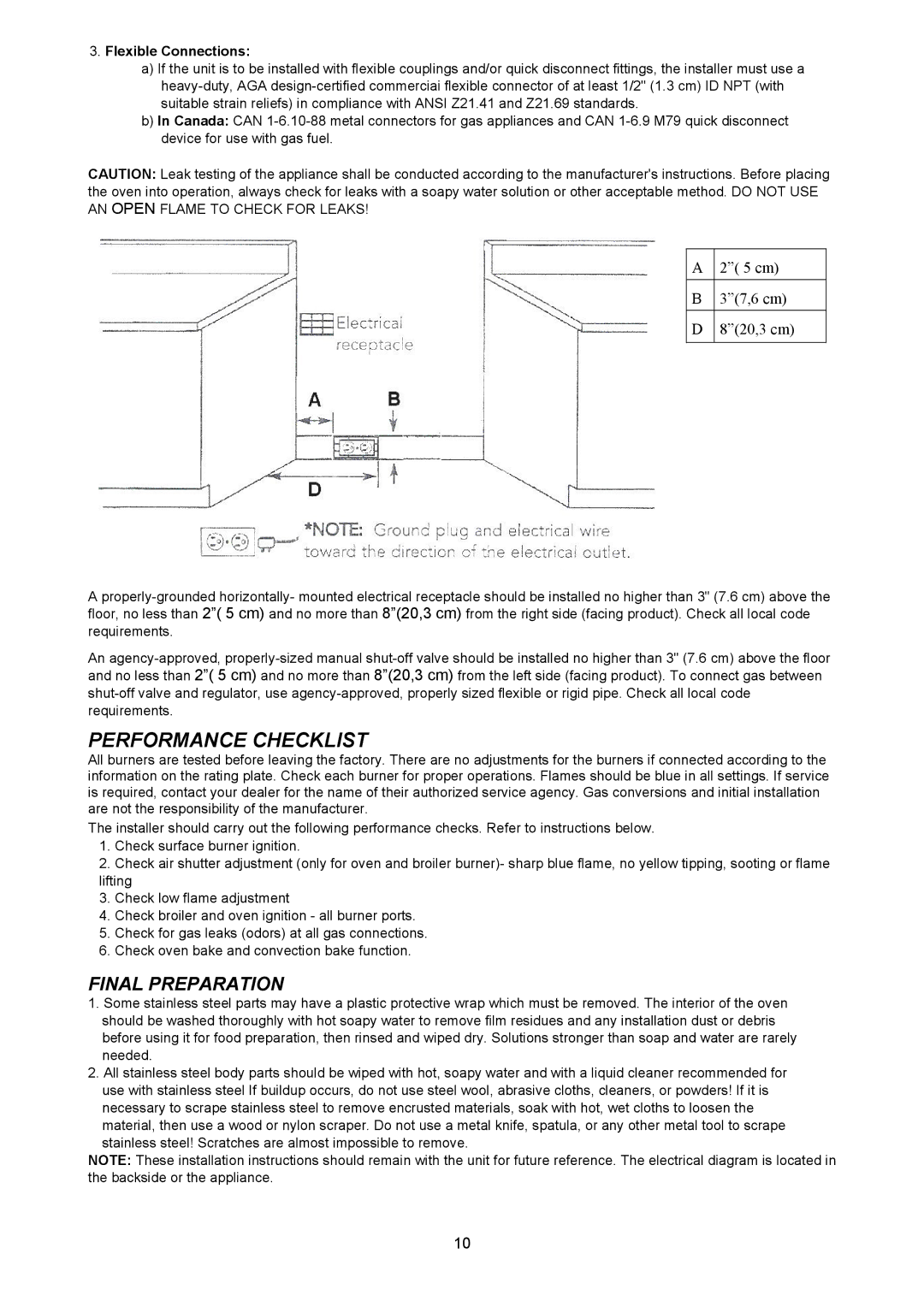 Bertazzoni X244GGVX dimensions 5 cm 37,6 cm 820,3 cm, Flexible Connections 