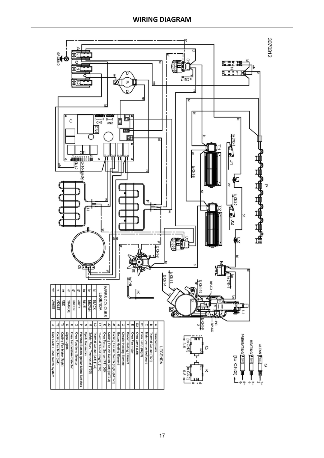 Bertazzoni X304PIRBI, X304PIRGI, X304PIRVE, X304PIRNE, X304PIRCR, X304PIRBL, X304PIRRO, X304PIRX, X304PIRVI manual Wiring Diagram 