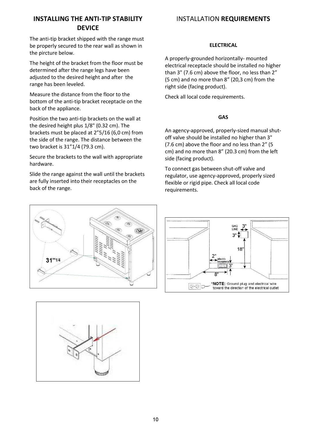 Bertazzoni X365GGVCR, X365GGVGI, X365GGVBI manual Device, Electrical, Gas 