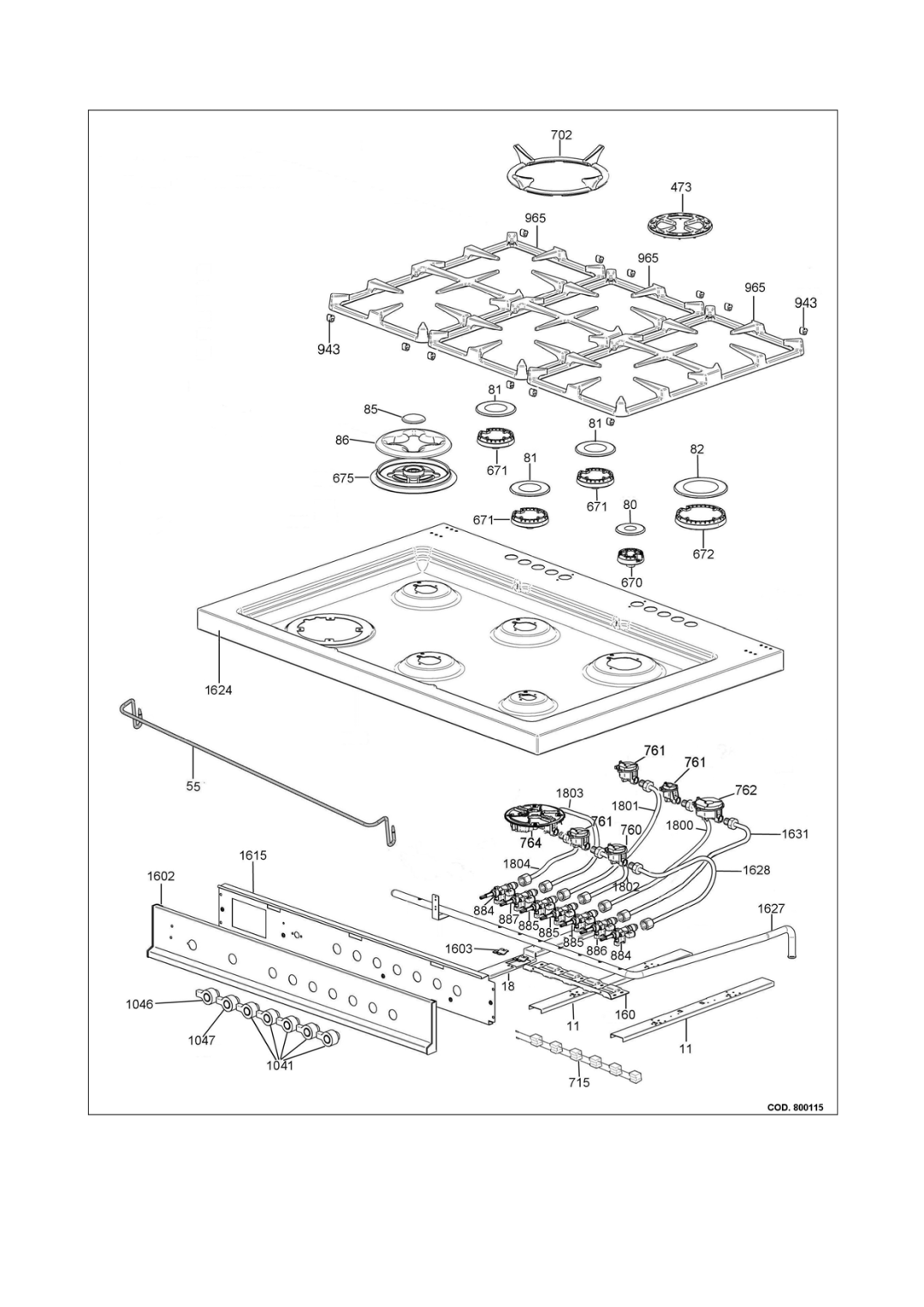 Bertazzoni X365GGVCR, X365GGVGI, X365GGVBI manual 