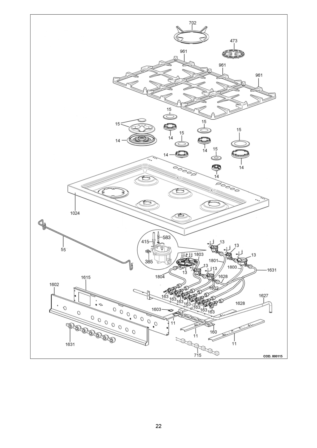 Bertazzoni X365GGVX (X36 5 00 X), X366GGVX (X36 6 00 X) manual 