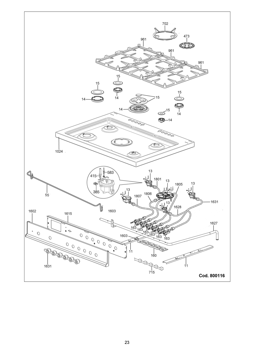 Bertazzoni X366GGVX (X36 6 00 X), X365GGVX (X36 5 00 X) manual 