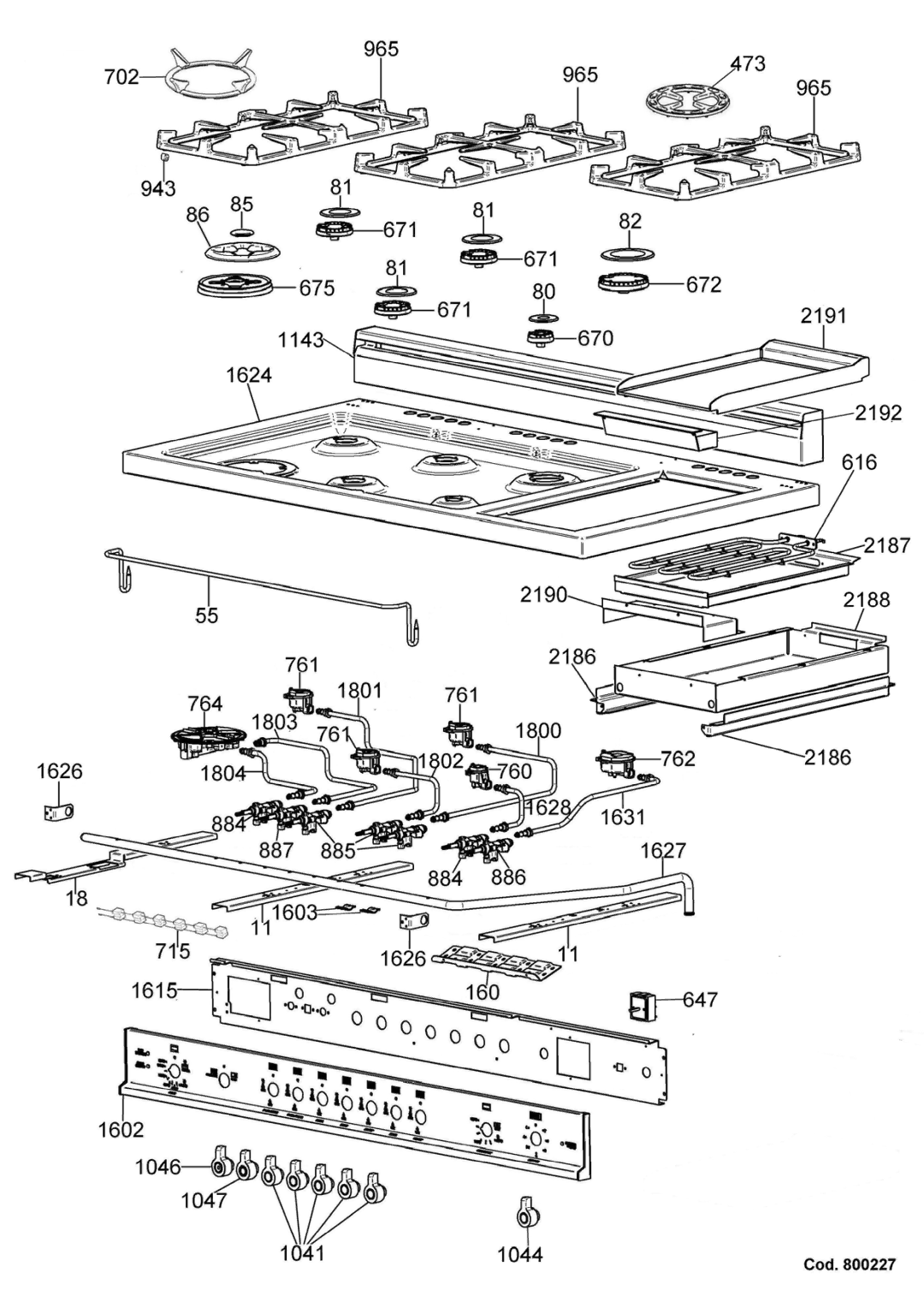 Bertazzoni X486GGGVX dimensions 