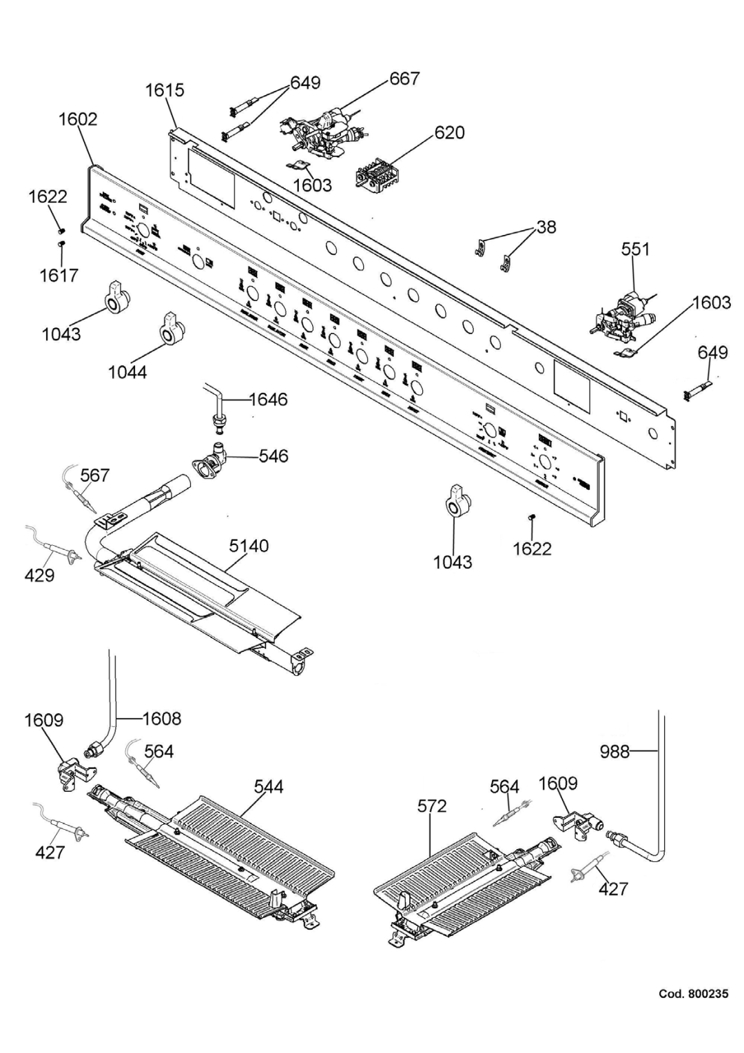 Bertazzoni X486GGGVX dimensions 