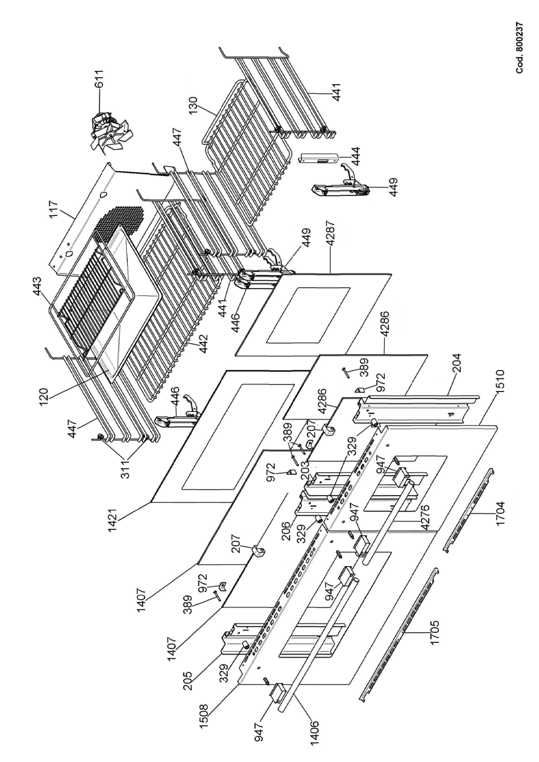 Bertazzoni X486GGGVX dimensions 