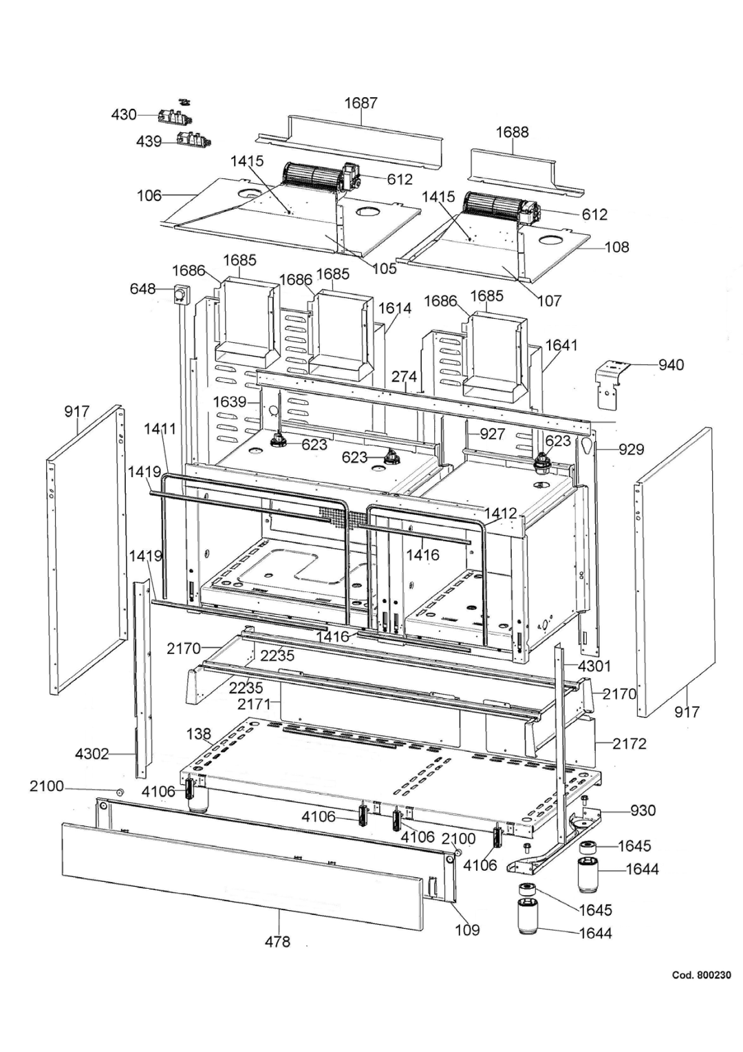 Bertazzoni X486GGGVX dimensions 