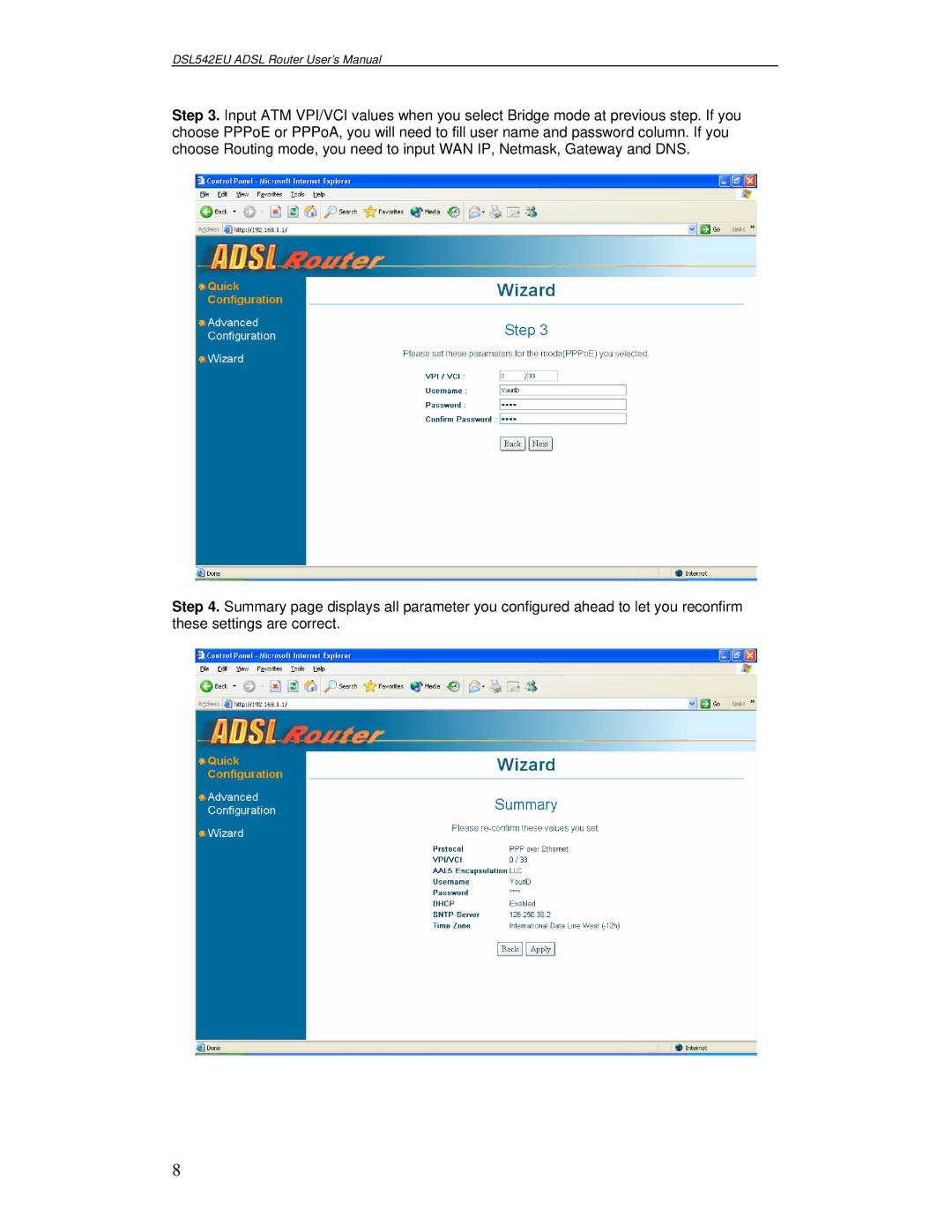 Best Data Products manual DSL542EU Adsl Router User’s Manual 