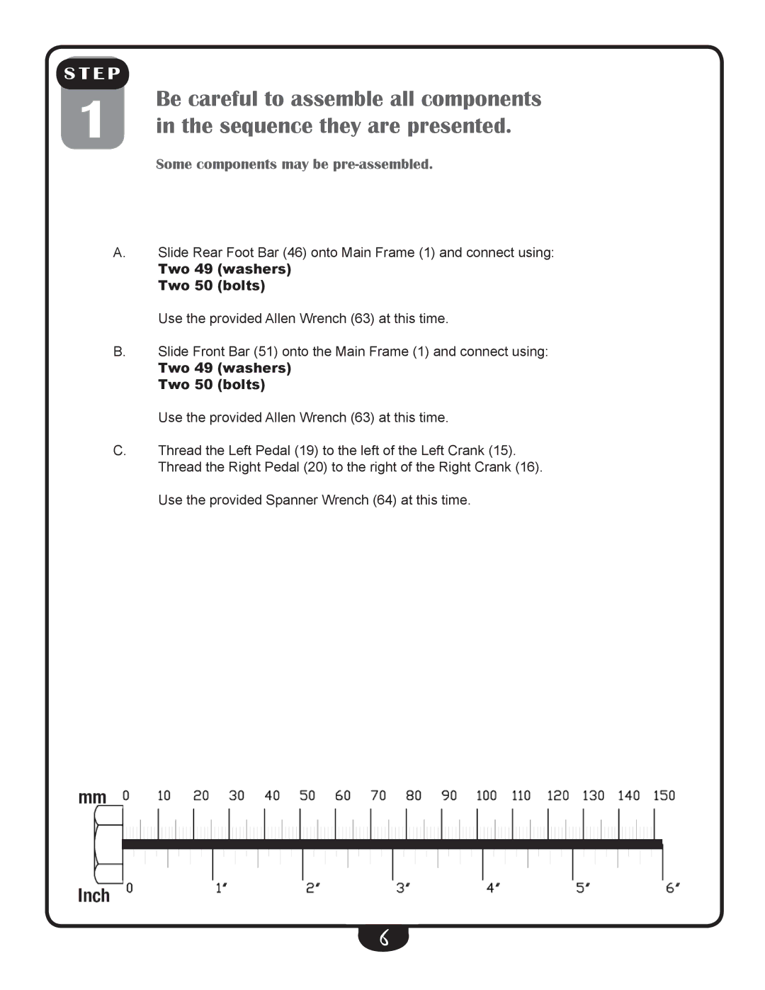 Best Fitness BFSB10 manual Sequence they are presented 