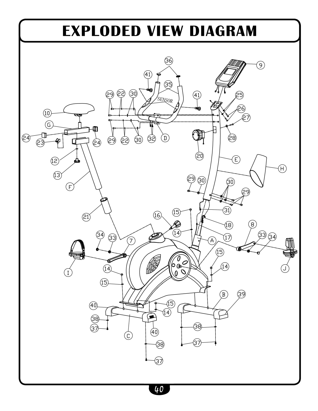 Best Fitness BFUB1 manual Exploded View Diagram 