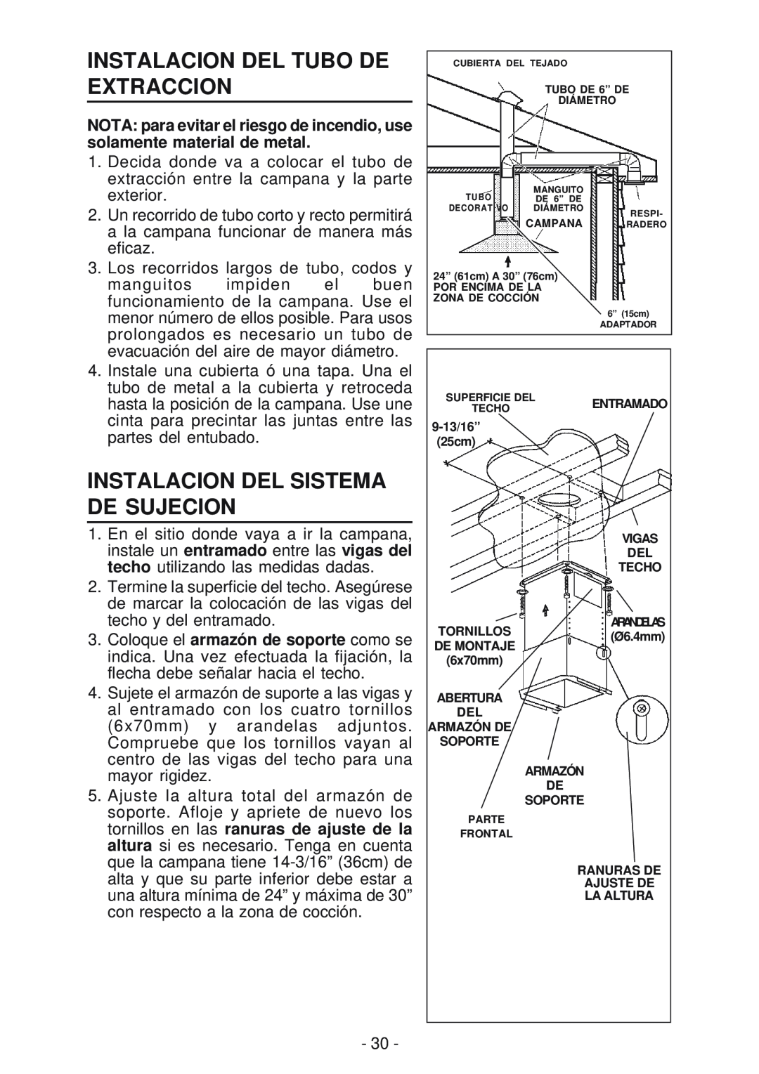 Best IS170 manual Instalacion Del Tubo De Extraccion, Instalacion Del Sistema De Sujecion 