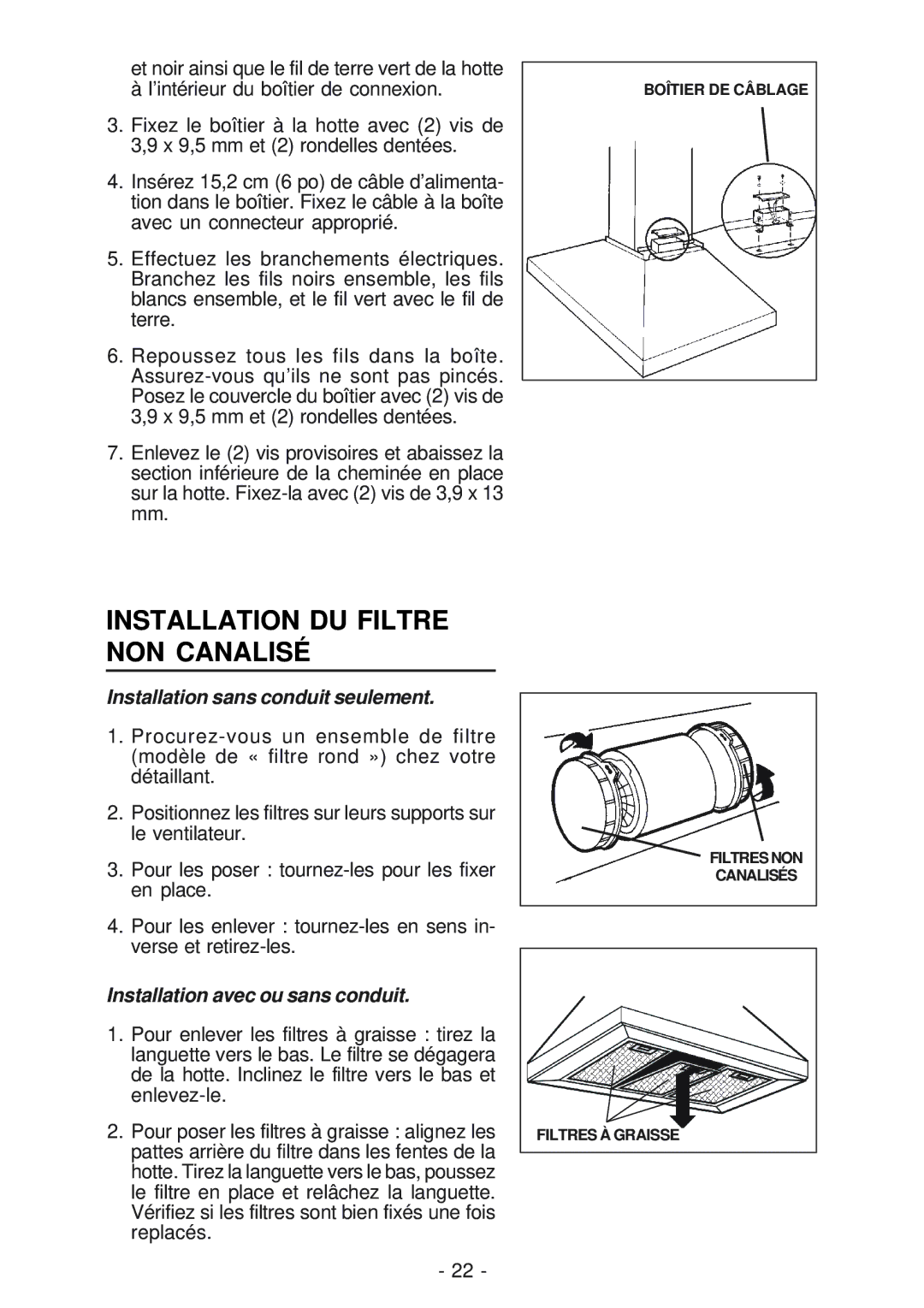 Best IS23 manual Installation DU Filtre NON Canalisé 