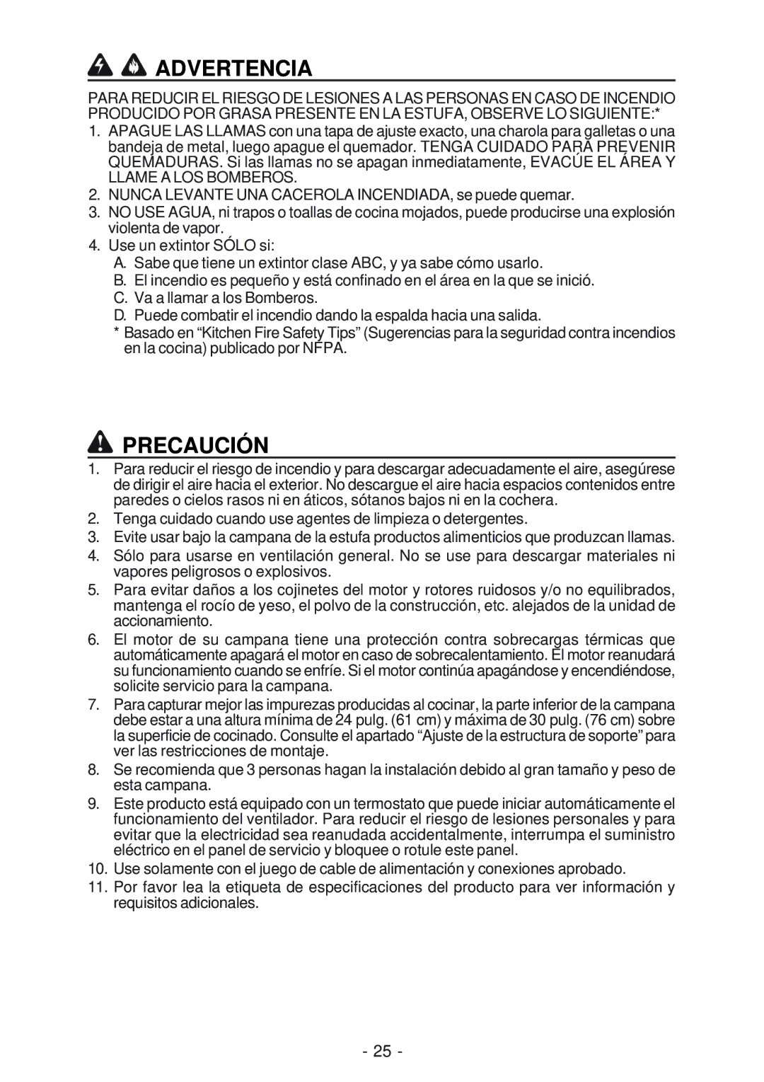 Best IS23 manual Advertencia, Precaución 