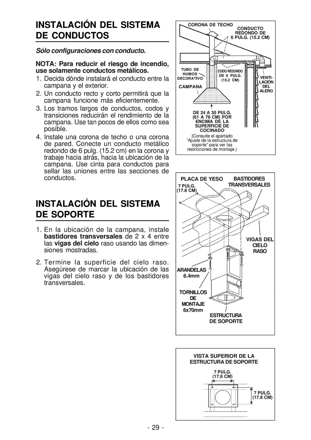 Best IS23 Instalación DEL Sistema DE Conductos, Instalación DEL Sistema DE Soporte, Sólo configuraciones con conducto 