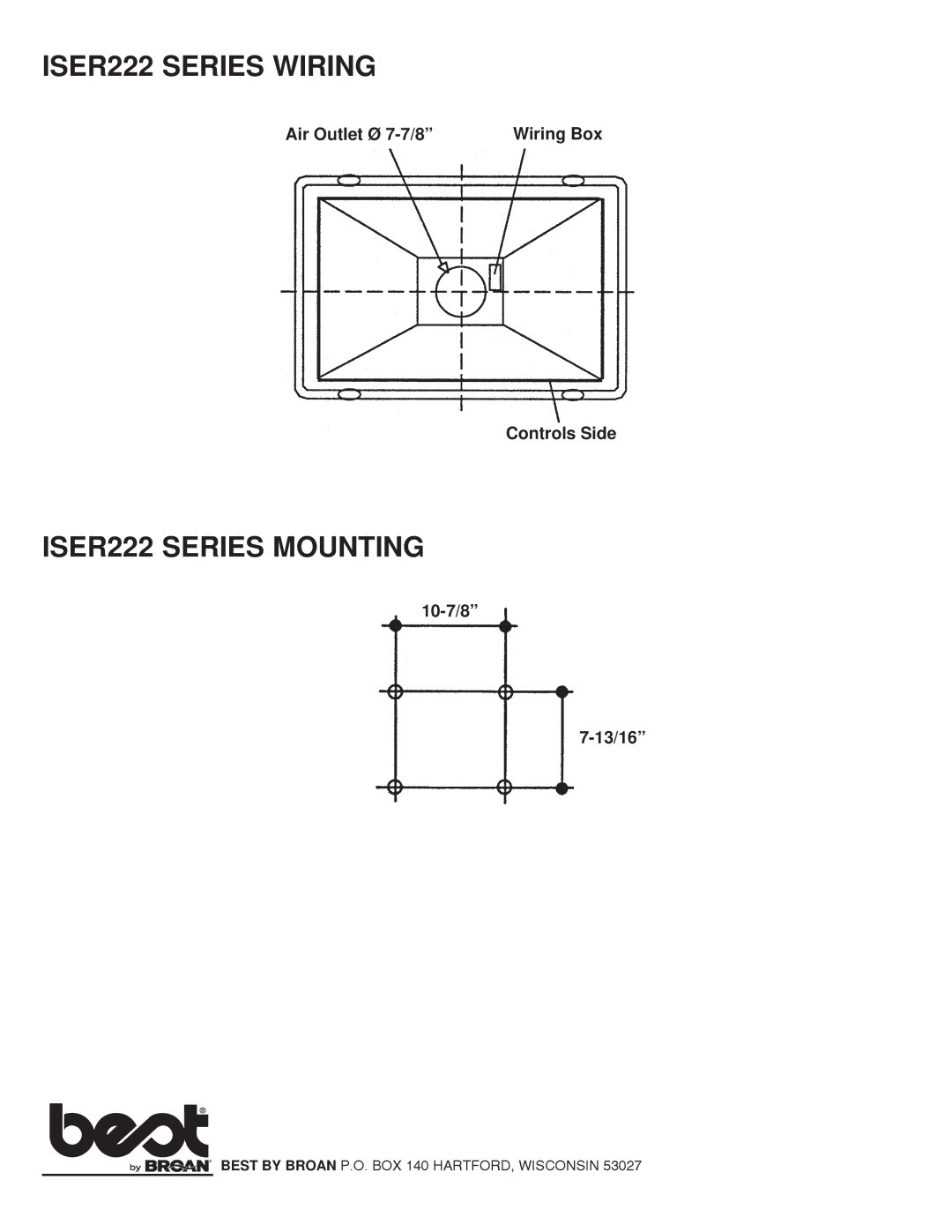 Best ISER222 SERIES specifications ISER222 Series Wiring 