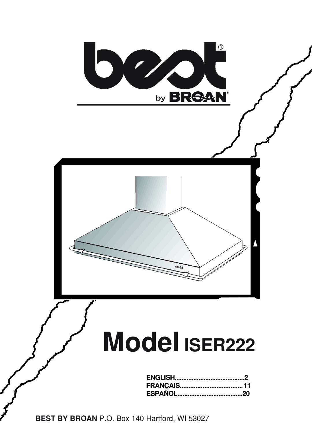 Best manual Model ISER222, English Français Español 