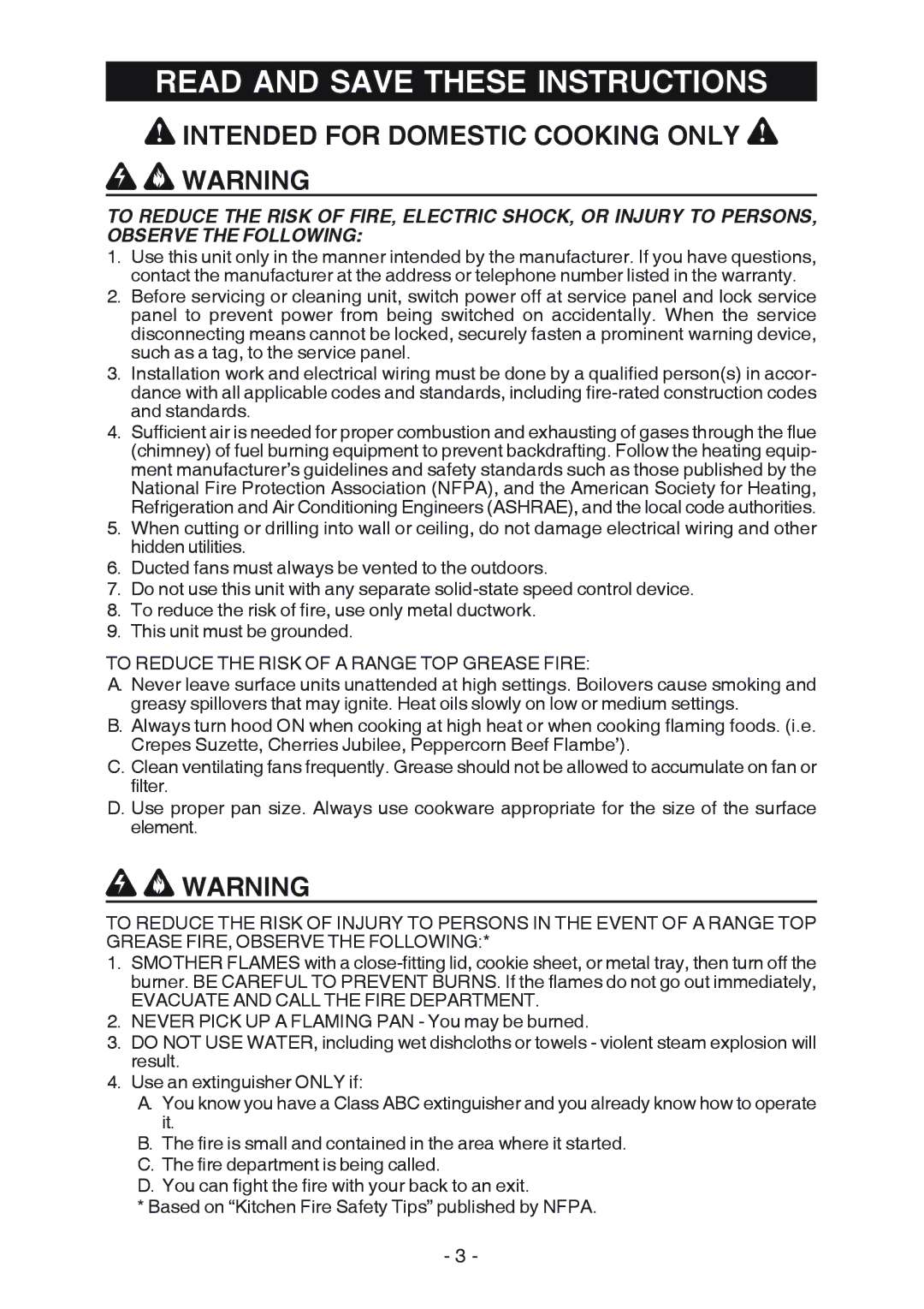 Best K3139 manual Read and Save These Instructions, Intended for Domestic Cooking only ! Warning 