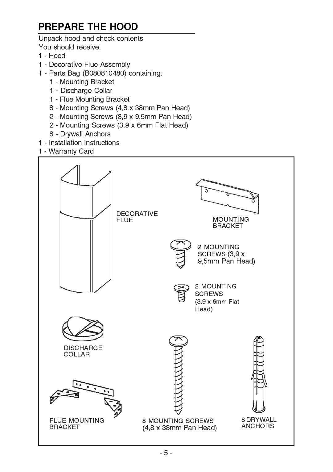 Best K3139 manual Prepare the Hood 