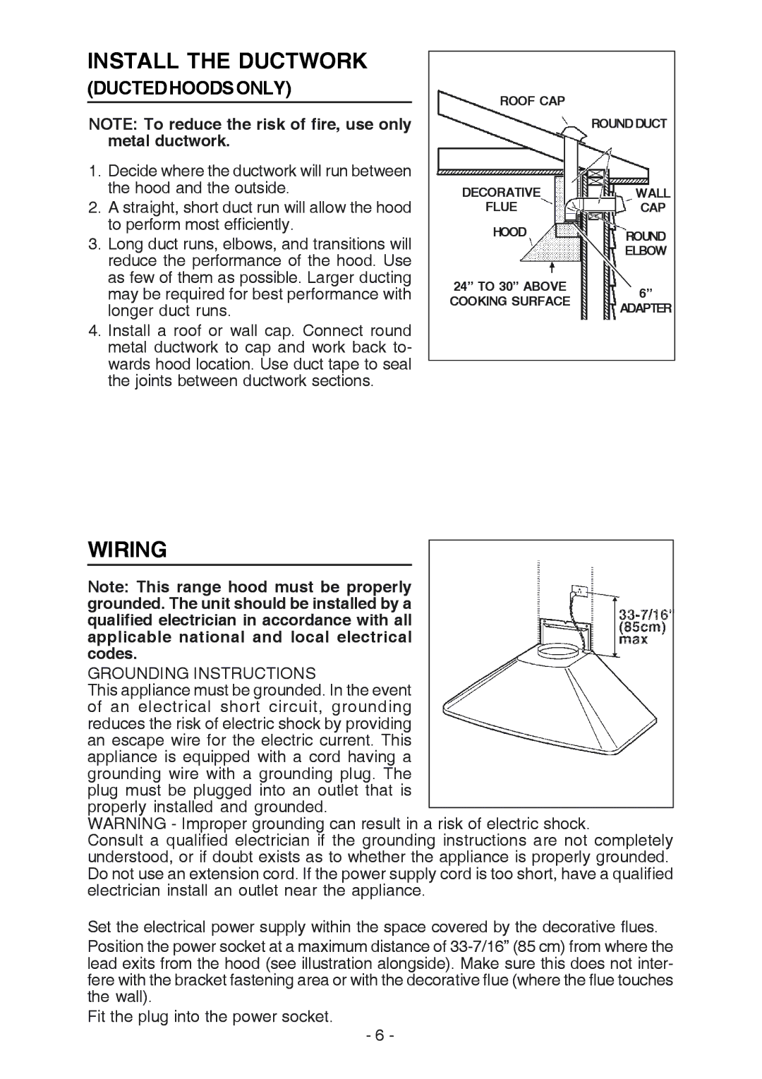 Best K3139 manual Install the Ductwork, Wiring 