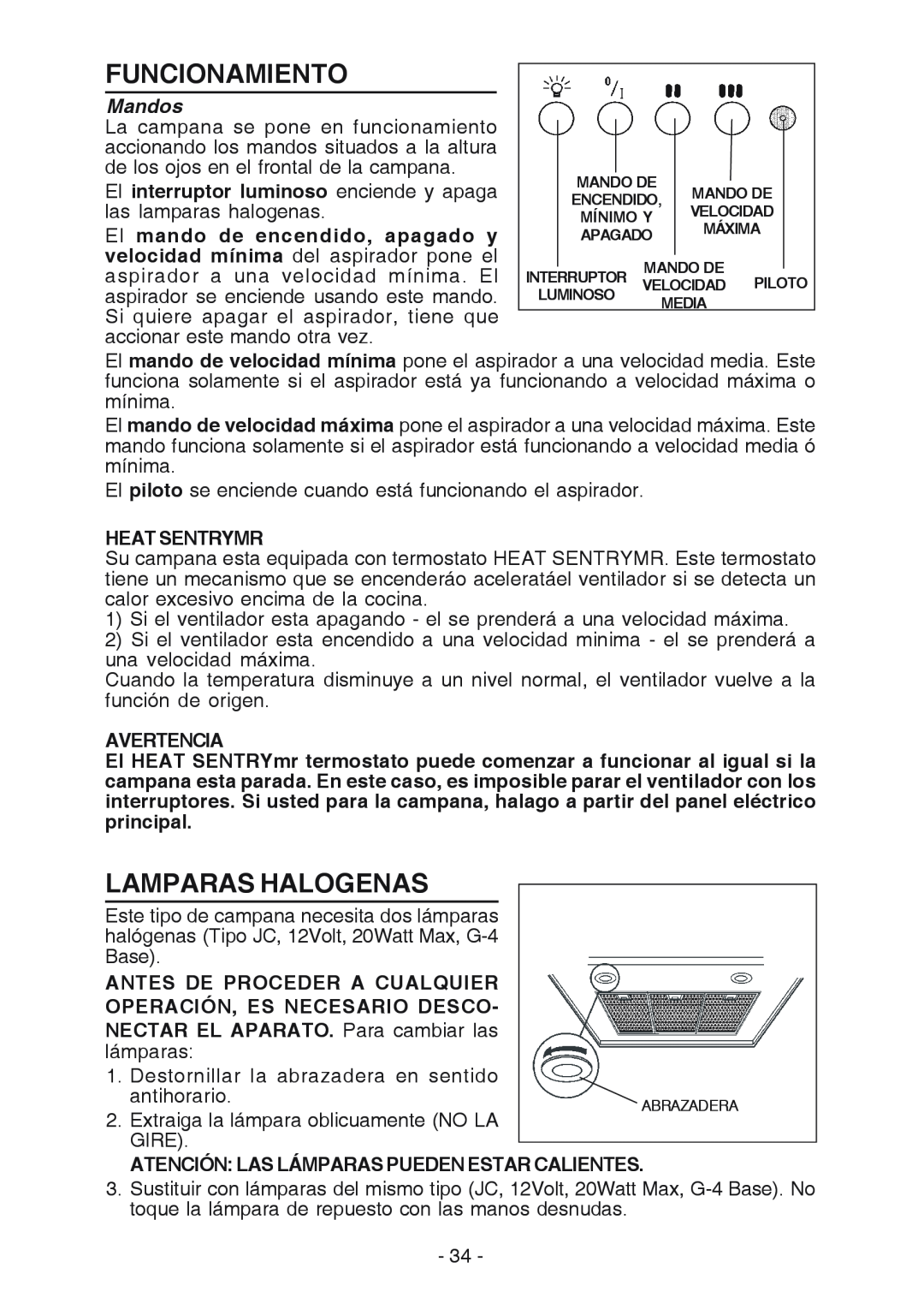 Best K3139 manual Funcionamiento, Lamparas Halogenas, Mandos 